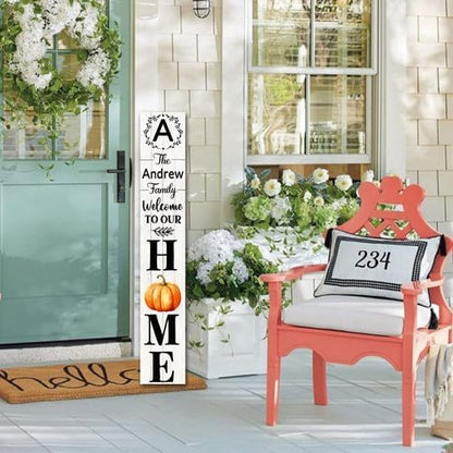 SRongmao Welcome To Our Home Porch Sign Personalized Welcome Sign - Image 3