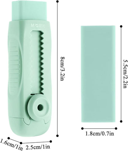 M&G 4+1 Pack Rubber Erasers Sliding Retractable Eraser, Soft Cute Erasers Push - Image 2