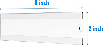 TONICE 12 Pack Acrylic Desk 2x8 Nameplate Holders, Acrylic Nameplate Holders - Image 2