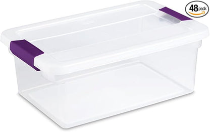 Sterilite 48-Pack 15 Quart ClearView Latch Box, Stackable Organizer Bins by Sterilite