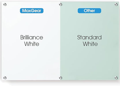 MaxGear Glass Whiteboard Tempered Magnetic Dry Erase Board 60 x 40 Inch Ultra - Image 2