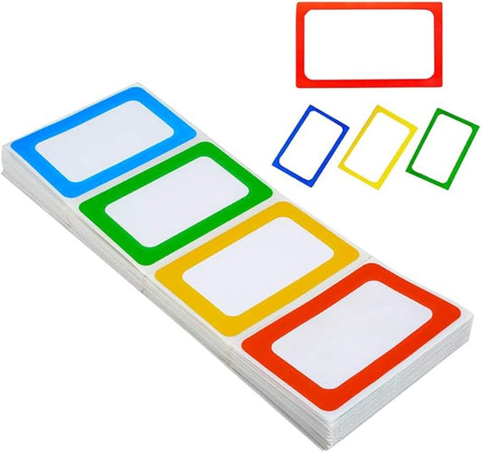 FungLam 4 Colors Plain Name Tag Stickers 200 Labels by FungLam