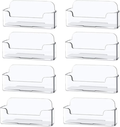 Qizpcer 8 Pack Plastic Business Card Holder by Qizpcer