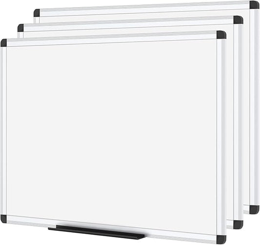 VIZ-PRO Magnetic Dry Erase Board, 48 X 24 Inches, 3 Pack by VIZ-PRO