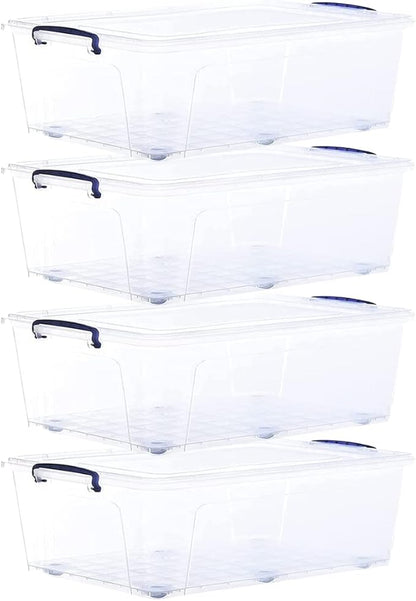 Superio Storage Bins with Lids, Stackable Totes, BPA Free, Odor Free, Organizer by Superio