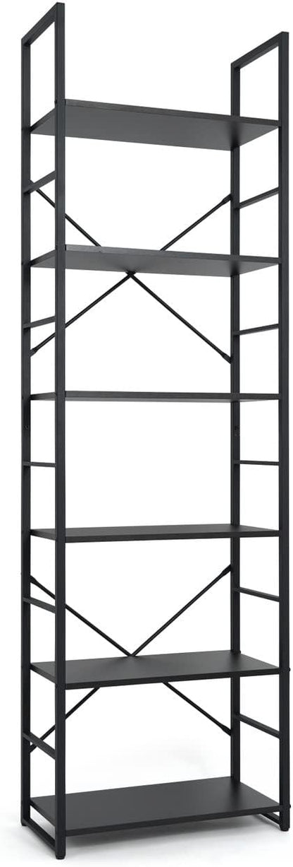 CAPHAUS 6 Tier Bookshelf, 24 Inch Width Free Standing Shelf, Bookcase Shelf - Image 9