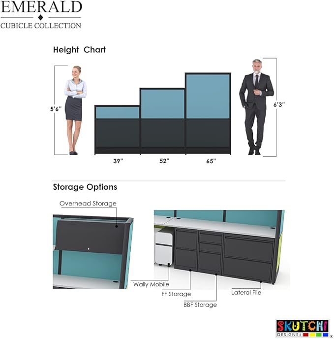 2 Person Workstation Wall Partition | Cubicle Workstations | Privacy Office - Image 5