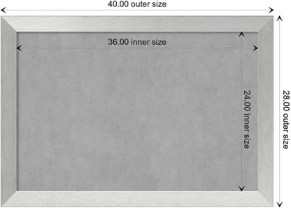 Amanti Art Silver Framed Magnetic Board 28x40 Large Vision Board - Image 4