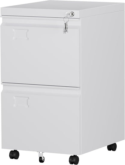 SUXXAN 2 Drawers Mobile File Cabinet, Metal Under Desk Cabinet by SUXXANFurniture