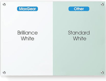 MaxGear Glass Whiteboard Tempered Magnetic Dry Erase Board 48 x 36 Inch Ultra - Image 2
