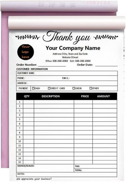 Custom Carbonless Sales Invoice Form Books by Unknown