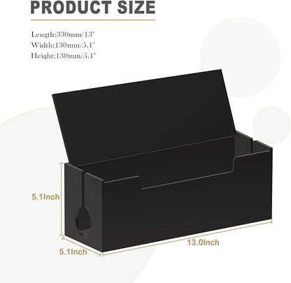 Cable Management Box, 2 Open Slots Cords Hider Box, Under Desk Power Strip - Image 3