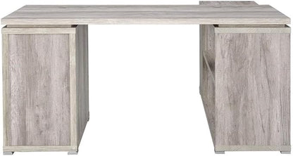 Pemberly Row L Shape Corner Storage Desk in Grey Driftwood, Letter/Legal File - Image 7
