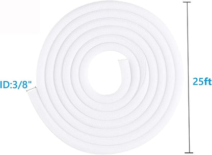 QCSIW 25ft – 3/8 inch White Split Wire Loom Tubing Cord Protector Cable Sleeve - Image 7