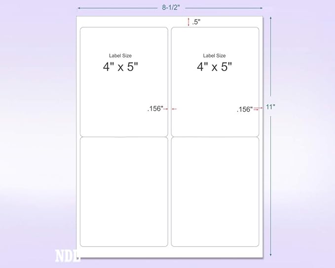 8-1/2 x 11 Neon Color High Light Fluorescent Labels - Image 2