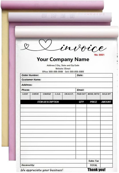 Custom Carbonless Sales Invoice Form Books by Unknown
