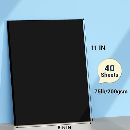 Cardstock 8.5 x 11, Thick Printer Paper 75 lb/200 gsm, 40 Sheets Card Stock - Image 2