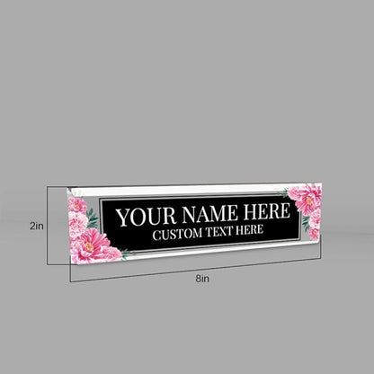 Signs ByLITA Floral Pattern Customized Nameplate | Midnight Bloom Personalized - Image 7