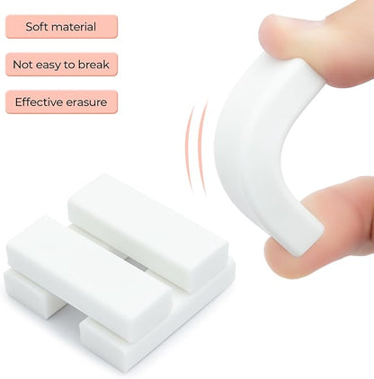 M&G 4 Pack Pencil Erasers Sliding Retractable Eraser, Soft Cute Erasers Push - Image 3