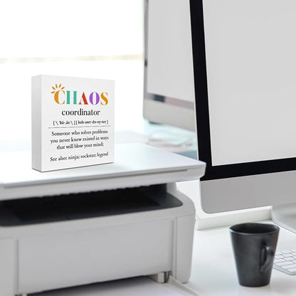 Chaos Coordinator Wood Box Sign, Chaos Coordinator Gifts, Thank You Gifts - Image 6