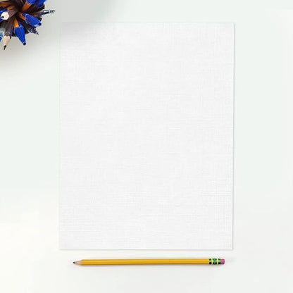 LUXPaper 8.5" x 11" Classic Linen Paper | Letter Size | Avon Brilliant White | - Image 3