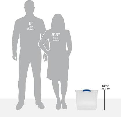 2 Pack 66 Quart Heavy-Large Clear Plastic Storage Bins - Image 8