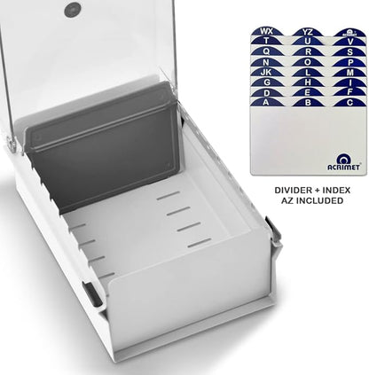 Acrimet 3 x 5 Card File Holder Organizer Box Metal Base Heavy Duty - Image 4