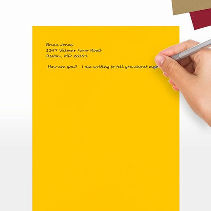 LUXPaper 8.5" x 11" Paper | Letter Size | Sunflower Yellow | 80lb. Text | 250 - Image 5