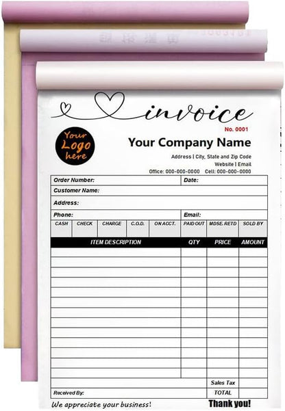 Custom Carbonless Sales Invoice Form Books by Unknown