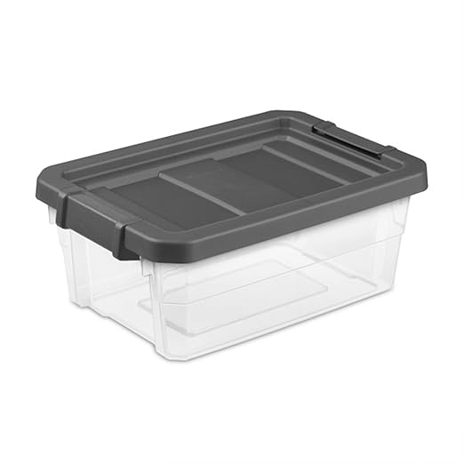 Sterilite 18-Pack Modular Stacker Box, Durable Clear Plastic Storage Bins by Sterilite