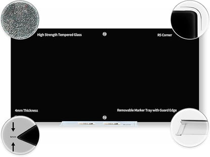 Magnetic Glass Whiteboard, Large White Board Frameless - Image 2
