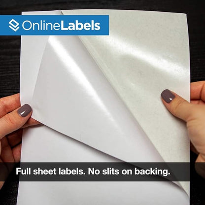 Sticker Paper, 500 Sheets, 8.5" x 11" Full Sheet Label, Works - Image 2