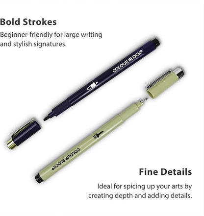 COLOUR BLOCK 10PC Calligraphy Set - Image 4