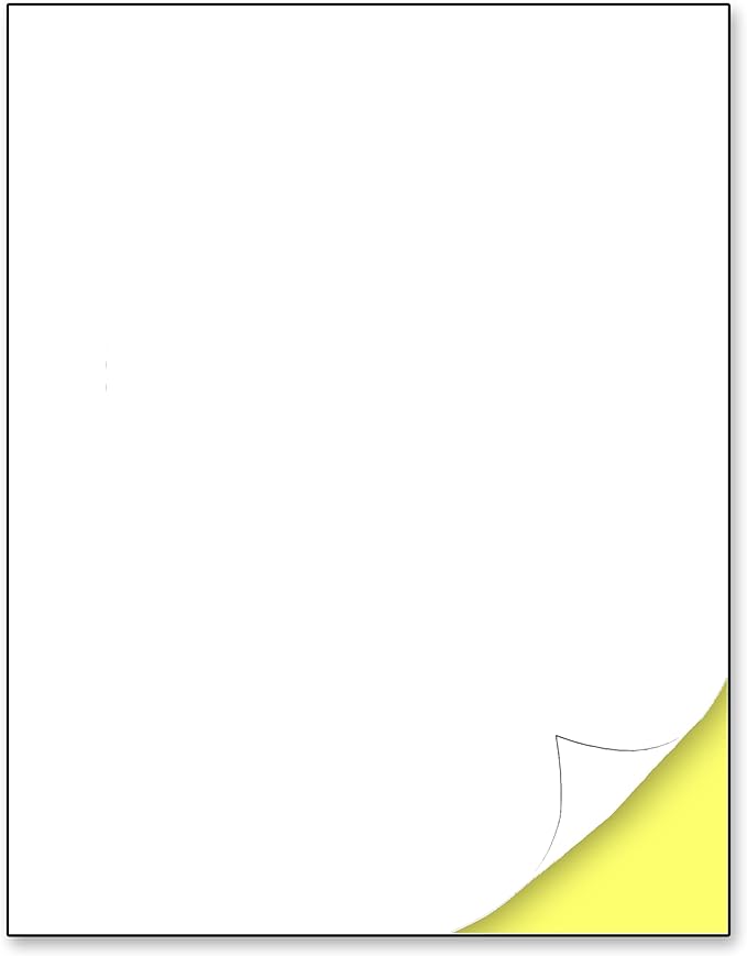 200 Sheets, Printable White Sticker Paper, Laser/Inkjet Printing by TownStix