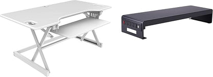 Rocelco 46" Large Height Adjustable Standing Desk Converter by Rocelco