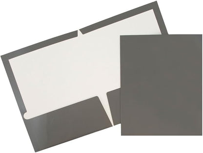 JAM PAPER Laminated Two Pocket Glossy School Folders by JAMPaper