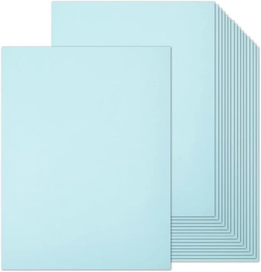 100 Sheets Light Blue Cardstock 8.5 x 11 Pastel Paper, Goefun Blue Card Stock by Goefun