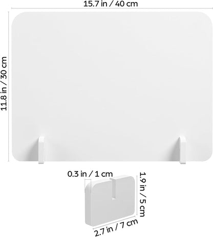 STOBOK Anti-Droplet Partition Board 15.7X11.8 Inch Desktop Spray Proof Guard - Image 2