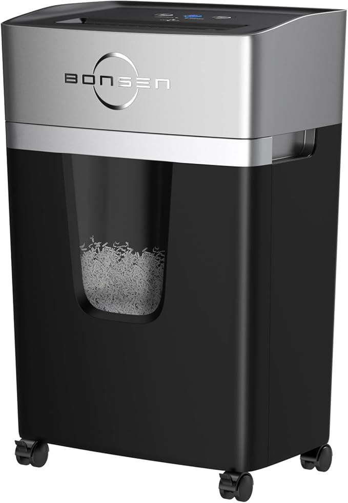 BONSEN 12-Sheet Micro Cut Paper Shredder - Image 9