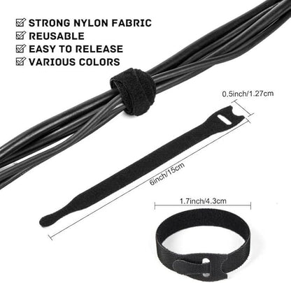 OneLeaf 120PCS Cord Organizer 6in Cable Ties Reusable - Image 2