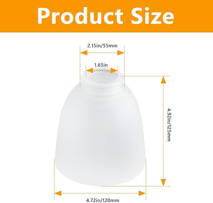 Eidonta 4 Pack White Frosted Glass Shade Replacements, Bell Shaped Glass Shade - Image 2