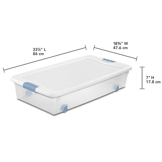 Sterilite 8-Pack Latching Box, Under Bed Storage Bins - Image 2