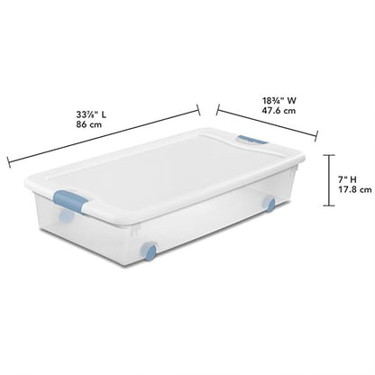Sterilite 12-Pack Latching Box, Under Bed Storage Bins - Image 2