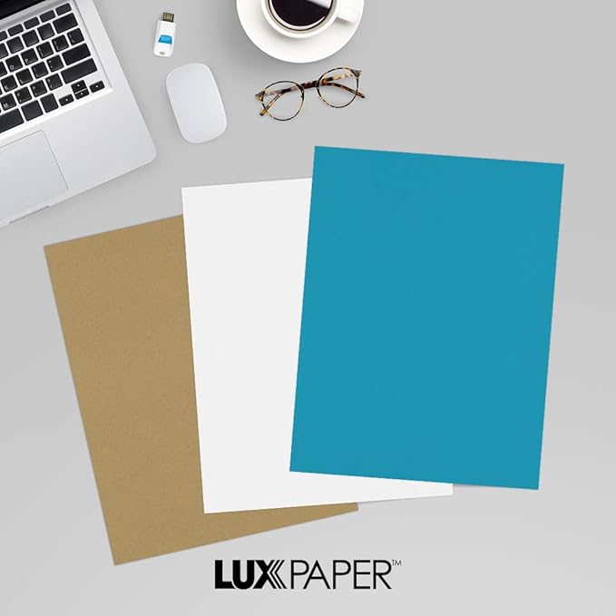 LUXPaper 8.5" x 11" Paper | Letter Size | Bright Blue | 60lb. Text | 50 Qty - Image 9