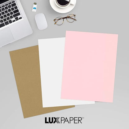 LUXPaper 8.5" x 11" Paper | Letter Size | Candy Pink | 80lb. Text | 250 Qty - Image 9