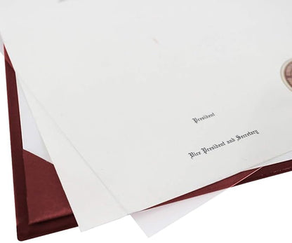 GraduationMall 8.5"x11" Smooth Padded Diploma Cover Certificate Holder Maroon - Image 5