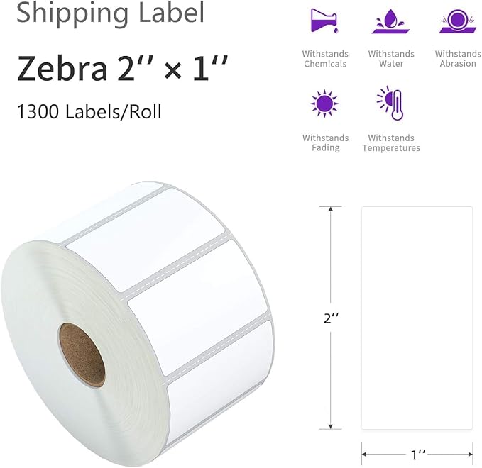 AveneMark 24 Rolls 2" x 1" Direct Thermal Labels - Image 2