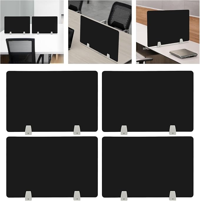 4PCS Desk Dividers Office Partitions, Privacy Desk Panel Protective, Acrylic - Image 4