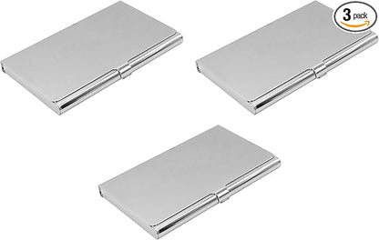 Stephanie Imports Set of 3 Slim & Minimalist Metal Business Card Holder Unisex by Stephanie+Imports