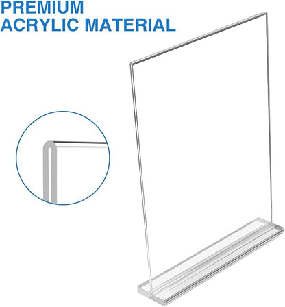Daofary Acrylic Sign Holder 4 x 6 Inches 4 Pack, Double-Sided Stand up Table - Image 6